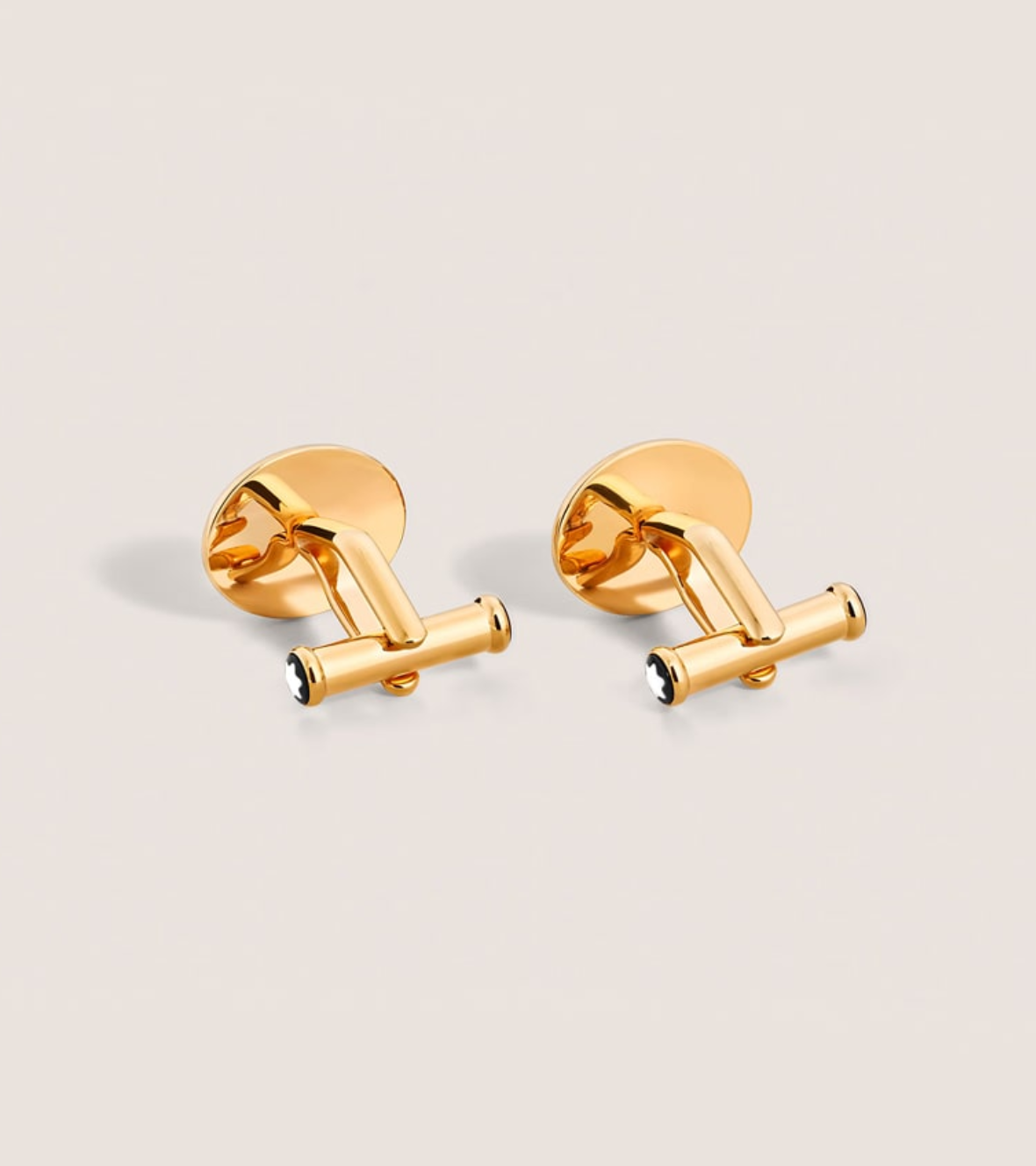 Montblanc Meisterstuck Oval Cufflinks with Geometric Lacquer Insert 134469